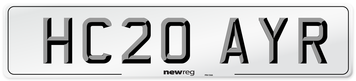 HC20 AYR Number Plate from New Reg